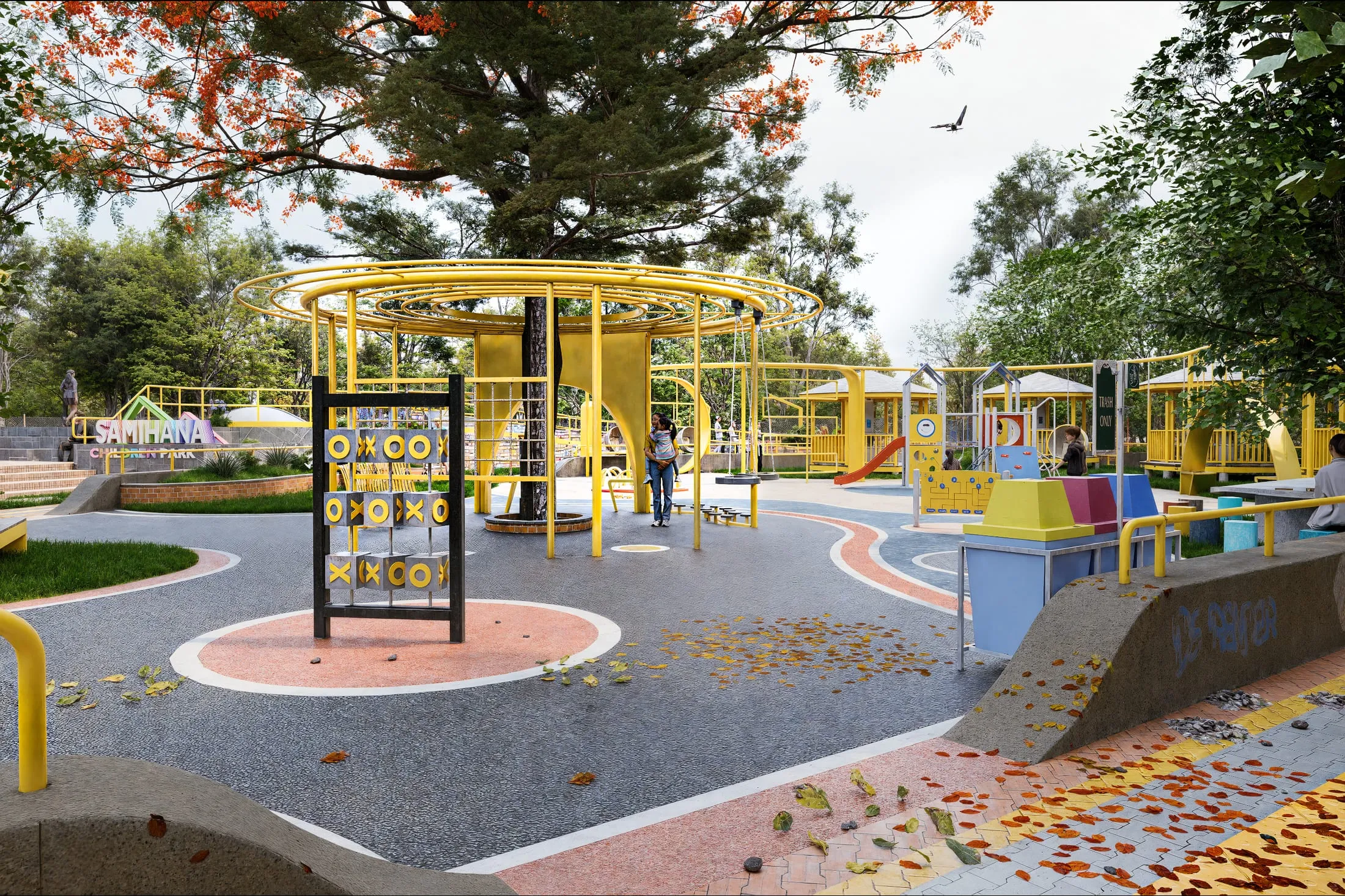Play zone detail at the children's park